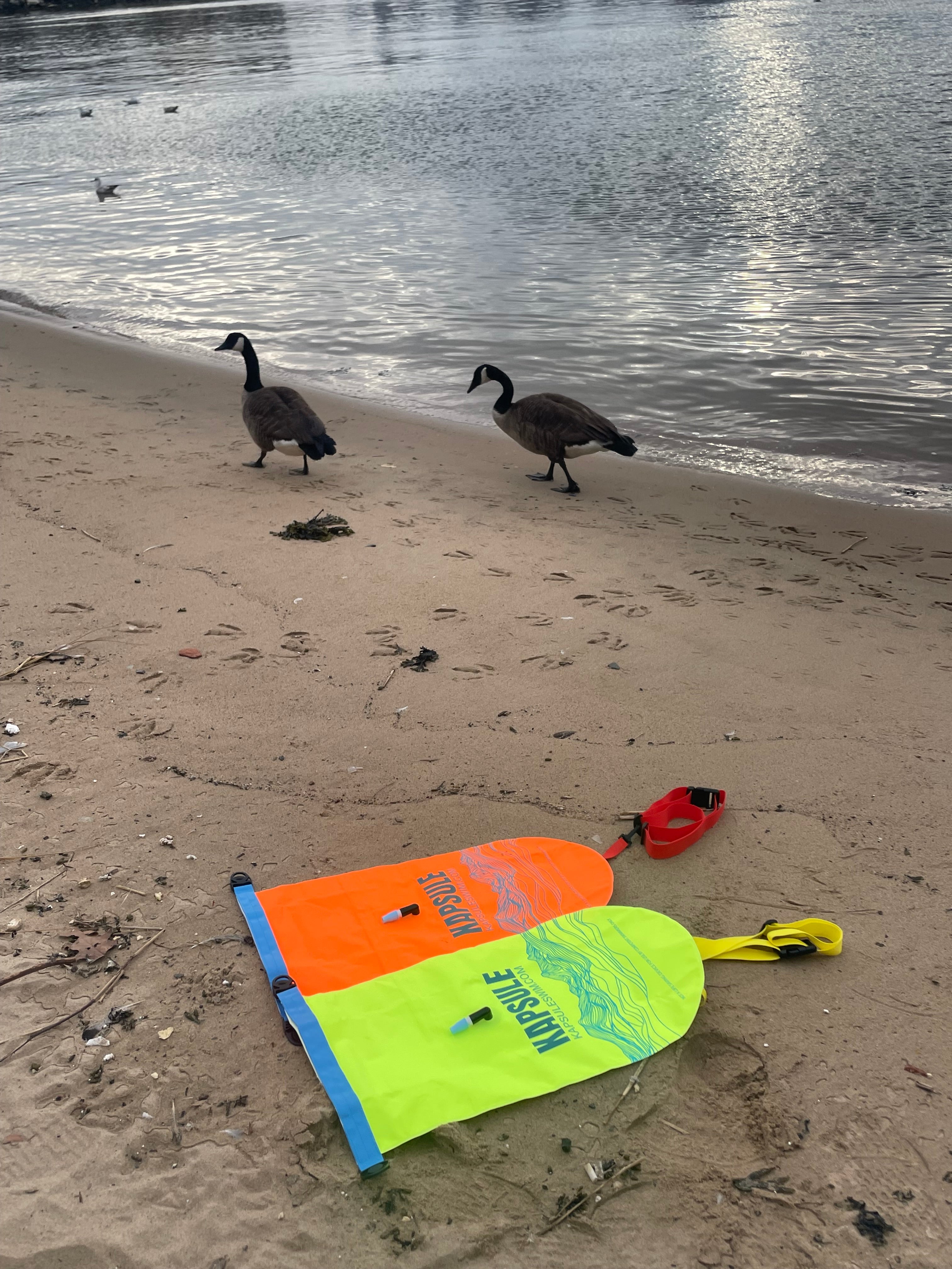 Kai 20L Open Water Swim Buoy – Lightweight HydroGuard™ TPU Safety Float – Neon Yellow