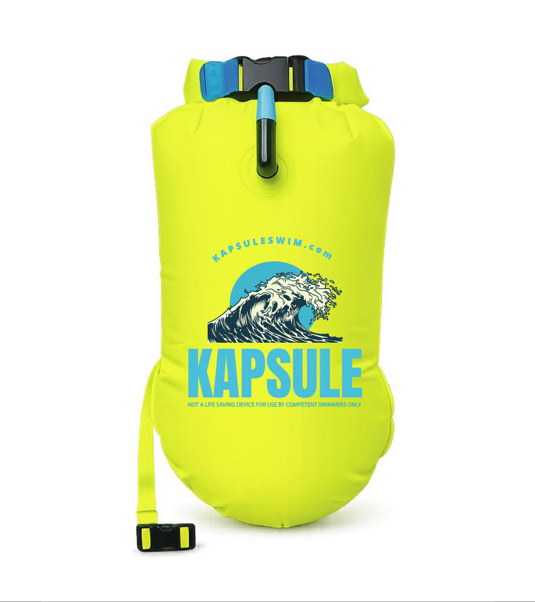 Atlas 20L Premium Polyether TPU Open Water Safety Buoy – Neon Green