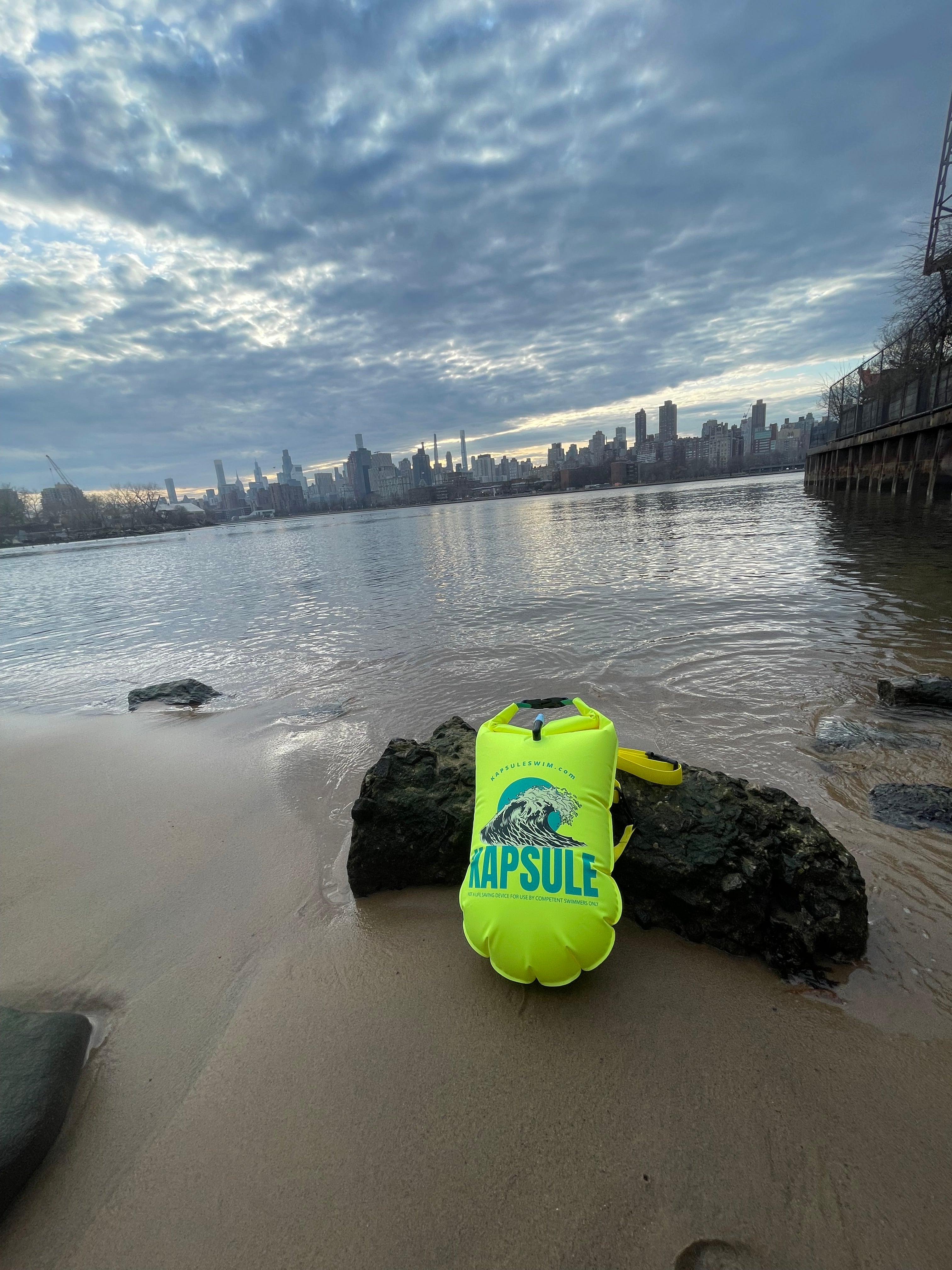 Atlas 20L Open Water Swim Buoy – Lightweight HydroGuard™ TPU Safety Float – Neon Yellow