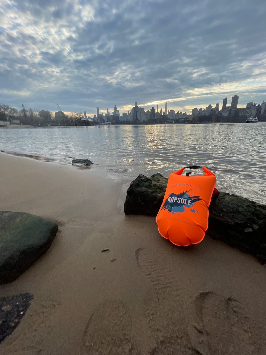 Bolt 20L Open Water Swim Buoy – Lightweight HydroGuard™ TPU Safety Float – Neon Orange