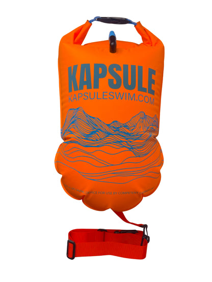 Kai 20L Open Water Swim Buoy – Lightweight HydroGuard™ TPU Safety Float – Neon Orange