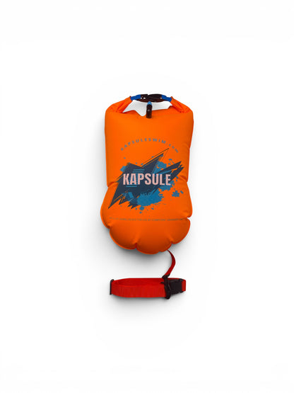 Bolt 20L Inflatable Open Water Swim Buoy – High Visibility Safety Float (Neon Orange)